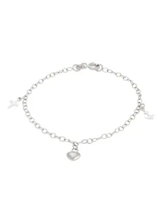 NOA KIDS JEWELLERY | Sølvarmbånd m/tro, håb og kærlighed