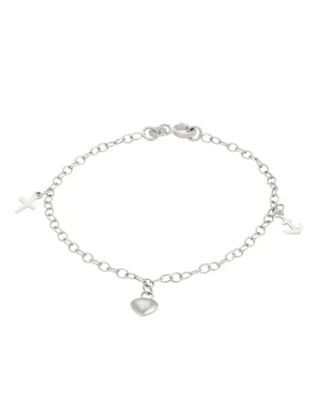 NOA KIDS JEWELLERY | Sølvarmbånd m/tro, håb og kærlighed