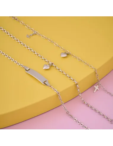 NOA KIDS JEWELLERY | Sølvarmbånd m/tro, håb og kærlighed