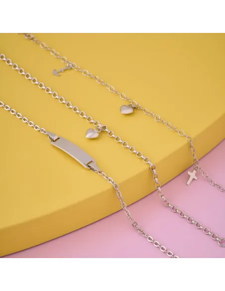 NOA KIDS JEWELLERY | Sølvarmbånd m/tro, håb og kærlighed