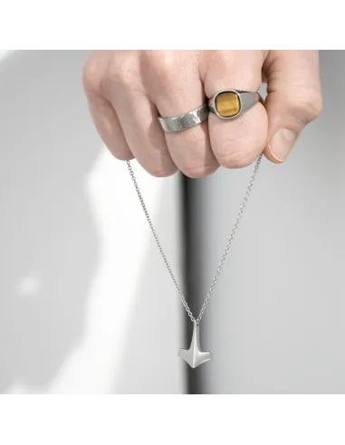 SON OF NOA | SON kæde stål med Thors hammer 50+5cm