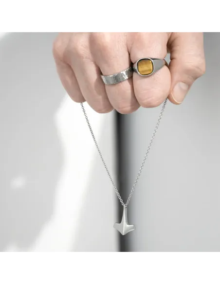 SON OF NOA | SON kæde stål med Thors hammer 50+5cm