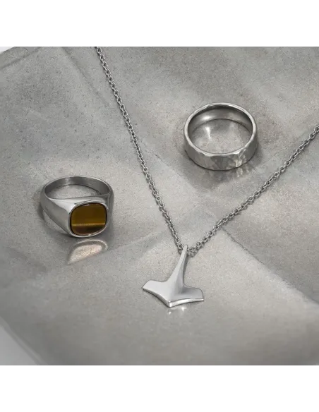 SON OF NOA | SON kæde stål med Thors hammer 50+5cm