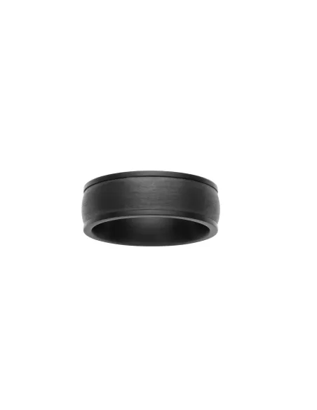 SON OF NOA | SON stål ring IP black med carbon
