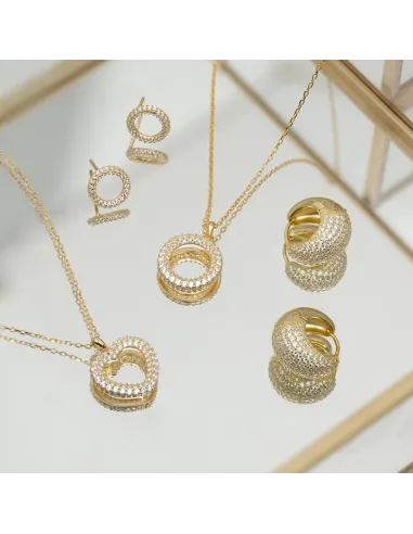 JOANLINOR | Forgyldt sølv halskæde hjerte PAULANOR