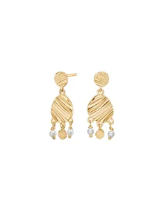 RIPPLES52 ørehængere i forgyldt sølv | Nordahl Jewellery