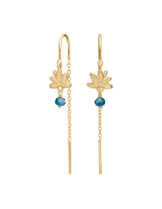 Nordahl Jewellery | Ørehængere blå blomst BRODERIE52