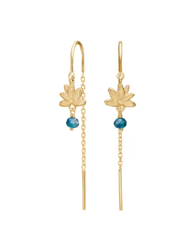 Nordahl Jewellery | Ørehængere blå blomst BRODERIE52