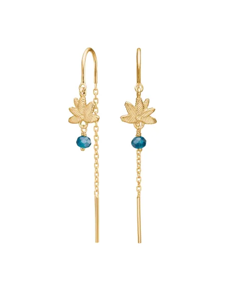 Nordahl Jewellery | Ørehængere blå blomst BRODERIE52