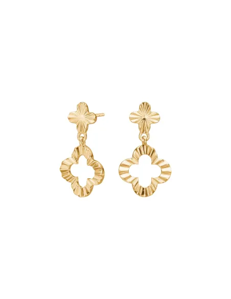 CLOVER52 ørehængere i forgyldt sølv | Nordahl Jewellery
