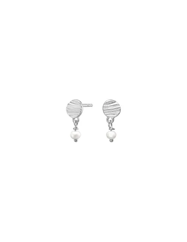 RIPPLES52 ørestikker i rhodineret sølv | Nordahl Jewellery