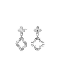 CLOVER52 ørehængere i rhodineret sølv | Nordahl Jewellery