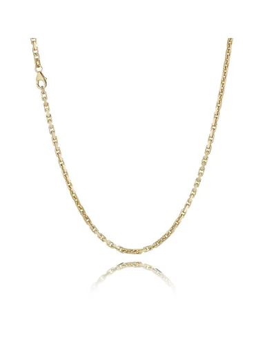 BNH ankerkæde rund 0,4 mm i 8 kt guld – halskæde 38–80 cm