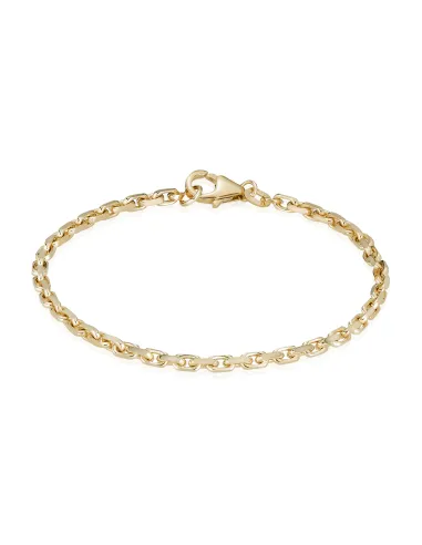 BNH | Anker Facet Armbånd 1,5 mm Sølv Forgyldt