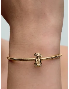 Pandora Julemagi Muranoglas Charm i rød med gylden folie og julemotiver 2