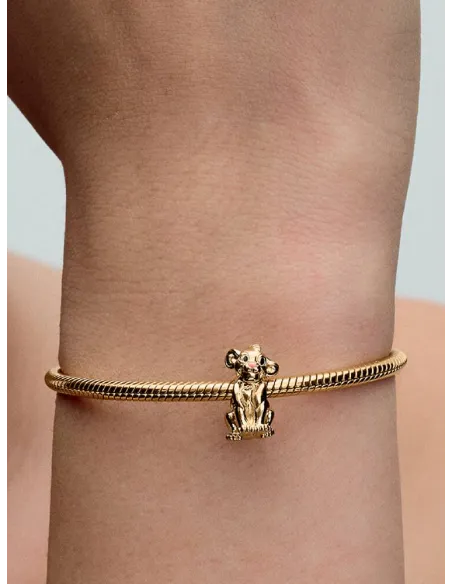 Pandora Julemagi Muranoglas Charm i rød med gylden folie og julemotiver