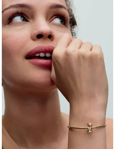 Pandora Julemagi Muranoglas Charm i rød med gylden folie og julemotiver