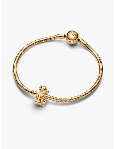 Pandora Julemagi Muranoglas Charm i rød med gylden folie og julemotiver