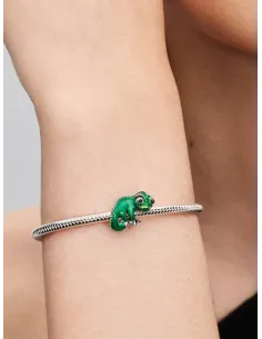 Pandora Julemagi Muranoglas Charm i rød med gylden folie og julemotiver 2