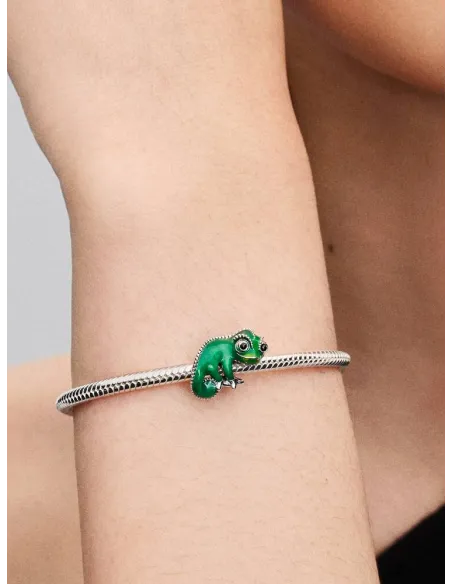 Pandora Julemagi Muranoglas Charm i rød med gylden folie og julemotiver