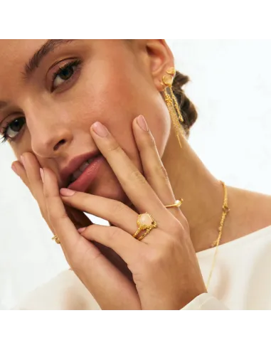 AQUA DULCE | GRACE HEART RING | GOLDEN