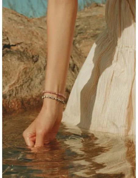 SOÏ | Petite Dalmatiner Jaspis Stretch Armbånd