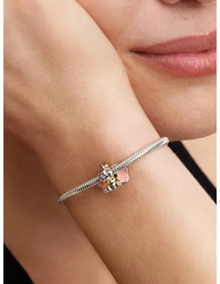 Pandora Julemagi Muranoglas Charm i rød med gylden folie og julemotiver