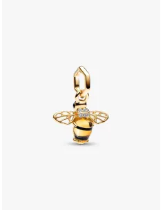 Pandora Julemagi Muranoglas Charm i rød med gylden folie og julemotiver