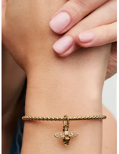 Pandora Julemagi Muranoglas Charm i rød med gylden folie og julemotiver 2