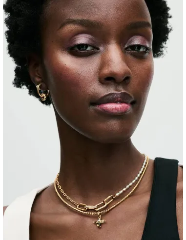 Pandora Julemagi Muranoglas Charm i rød med gylden folie og julemotiver