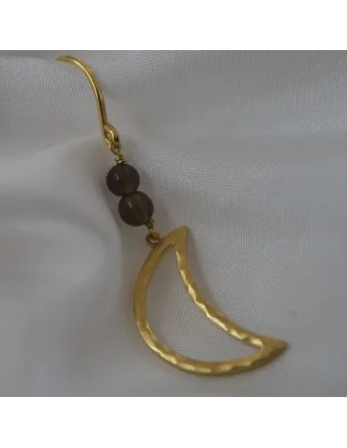 STINE A | Bella Moon Earring Mocha - Single