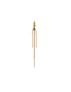STINE A | Bounce Earring with Chains and Behind Ear Pendant - Single