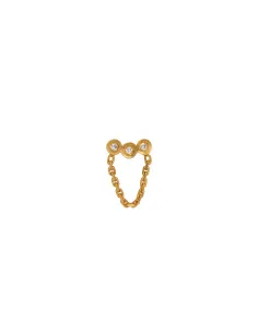 STINE A | Three Dots with Mini Chain Earring - Single