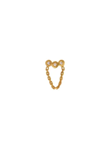 STINE A | Three Dots with Mini Chain Earring - Single