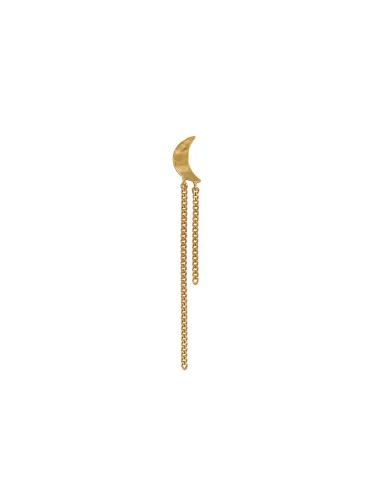 STINE A | Petit Bella Moon Earring with Two Chains - Single