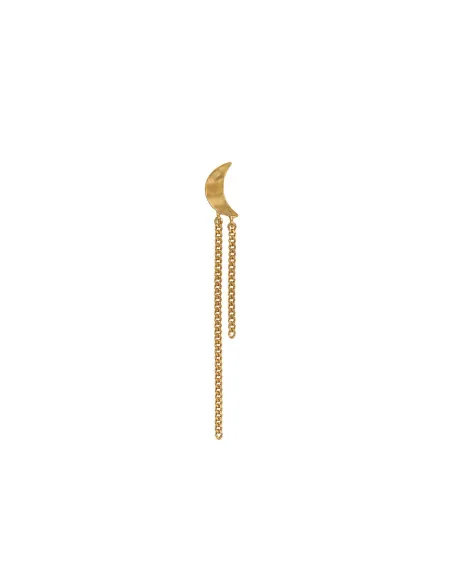 STINE A | Petit Bella Moon Earring with Two Chains - Single