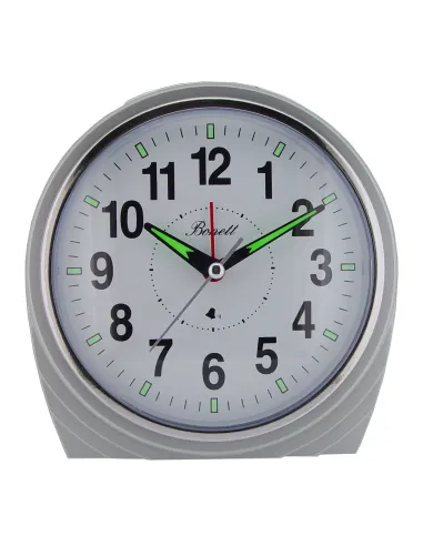 BONETT Blåt Vækkeur | Glidende Sekundviser, Snooze, Lys og Klokke