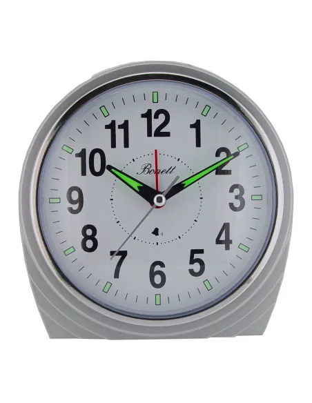 BONETT Blåt Vækkeur | Glidende Sekundviser, Snooze, Lys og Klokke
