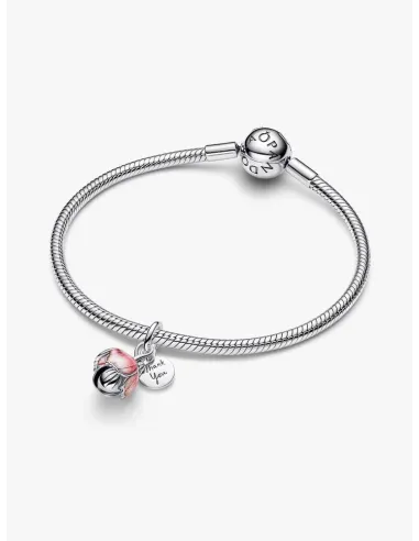 PANDORA Funklende Pavé Tredobbelt Række Charm | Glimtende Elegance