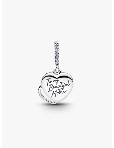 PANDORA Funklende Pavé Tredobbelt Række Charm | Glimtende Elegance