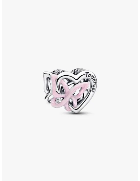 PANDORA Funklende Pavé Tredobbelt Række Charm | Glimtende Elegance