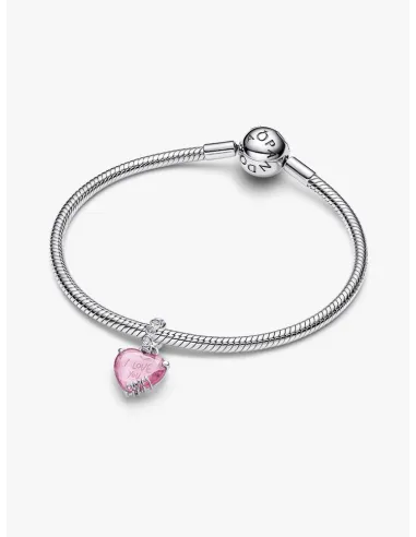 PANDORA Funklende Pavé Tredobbelt Række Charm | Glimtende Elegance