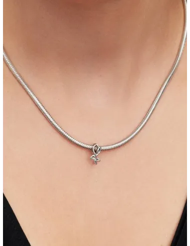 PANDORA Funklende Pavé Tredobbelt Række Charm | Glimtende Elegance