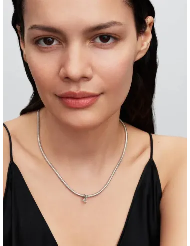 PANDORA Funklende Pavé Tredobbelt Række Charm | Glimtende Elegance