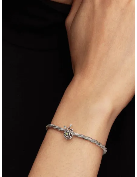 PANDORA Funklende Pavé Tredobbelt Række Charm | Glimtende Elegance