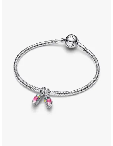 PANDORA Funklende Pavé Tredobbelt Række Charm | Glimtende Elegance