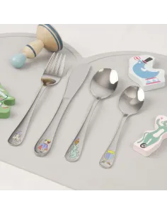 NOA KIDS | Rustfrit stål bestik Prins m. emalje 2