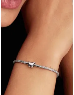 Pandora Julemagi Muranoglas Charm i rød med gylden folie og julemotiver 2