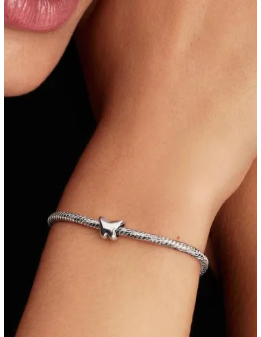 Pandora Julemagi Muranoglas Charm i rød med gylden folie og julemotiver