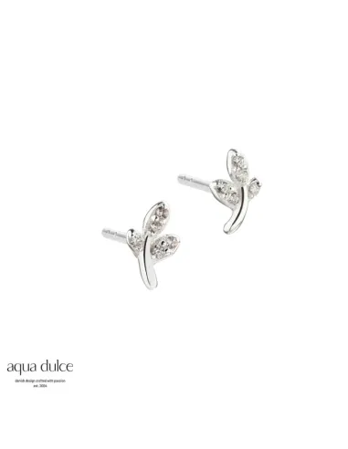 AQUA DULCE | LEAFY EARSTUD | SILVER